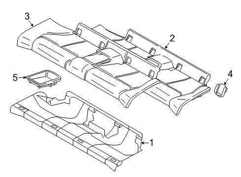 2021 BMW M240i xDrive Rear Seat Components Diagram 5