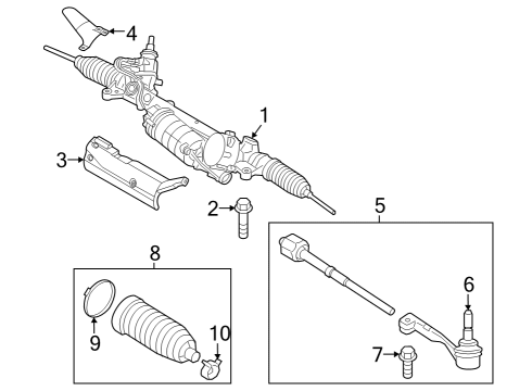 2023 BMW M240i STEERING GEAR, ELECTRIC Diagram for 32105A82522