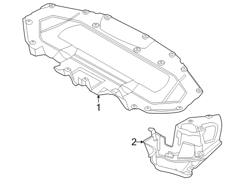 2024 BMW 750e xDrive Splash Shields Diagram 2