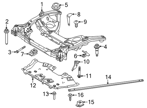 2023 BMW 840i Gran Coupe Suspension Mounting - Front Diagram