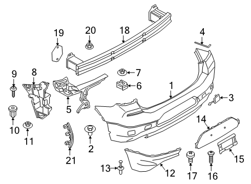 2023 BMW X2 Bumper & Components - Rear Diagram 2