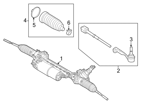 2022 BMW i4 Steering Column & Wheel, Steering Gear & Linkage Diagram 1