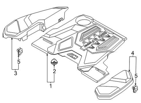 2024 BMW M8 Engine Appearance Cover Diagram