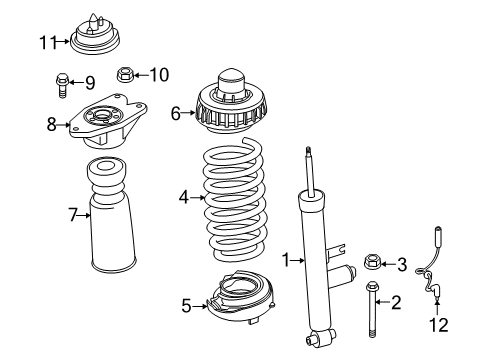 2024 BMW M340i Shocks & Components - Rear Diagram 1