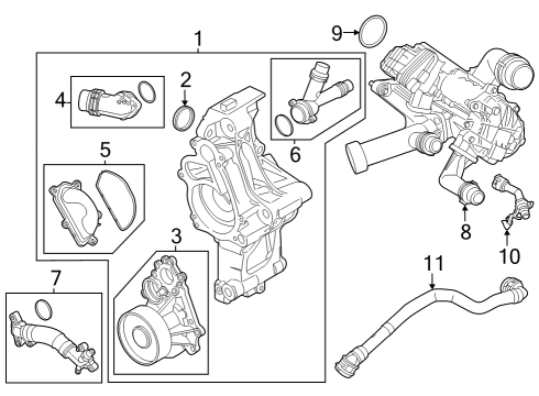 2024 BMW 750e xDrive Water Pump Diagram 2