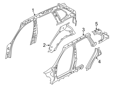 2021 BMW X5 Inner Structure - Quarter Panel Diagram