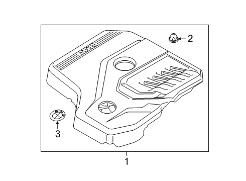 2022 BMW Z4 Engine Appearance Cover Diagram 1