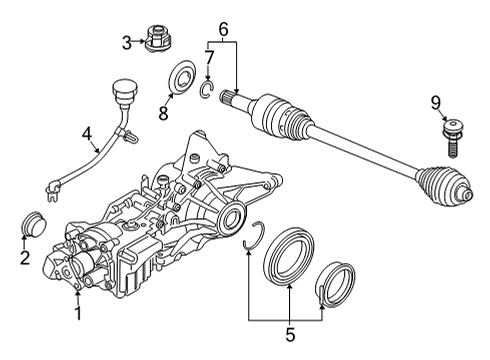 2024 BMW 228i xDrive Gran Coupe Axle & Differential - Rear Diagram