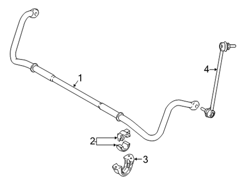 2023 BMW 230i Stabilizer Bar & Components - Front Diagram