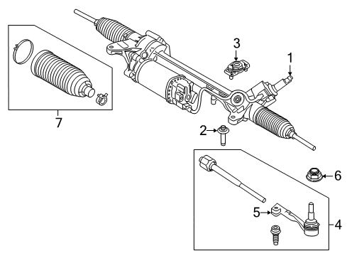 2022 BMW 530e Steering Column & Wheel, Steering Gear & Linkage Diagram 3