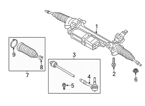 2021 BMW X3 M Steering Column & Wheel, Steering Gear & Linkage Diagram 3