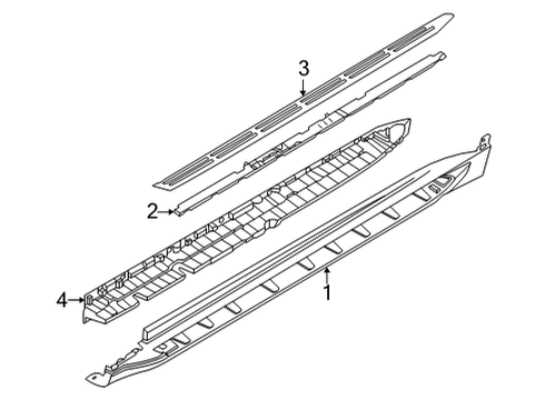 2023 BMW X6 M Exterior Trim - Pillars Diagram 3