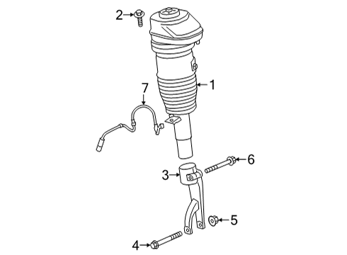 2022 BMW X6 Struts & Components - Front Diagram 1