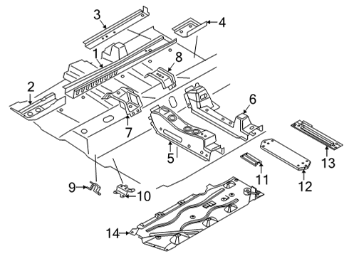 2021 BMW 228i Gran Coupe Floor Diagram