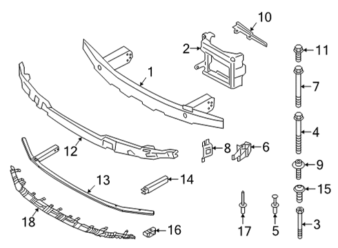 2021 BMW M440i Bumper & Components - Front Diagram 4