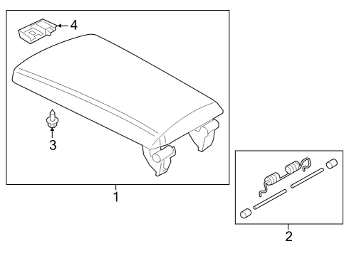 2024 BMW 430i xDrive Gran Coupe Armrest Diagram