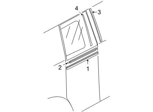 Trim Strip, Clubdoor Diagram for 51132754060