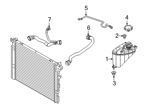 2021 BMW 540i xDrive PIPE, EXPANSION TANK-CYLINDE Diagram for 17129485191