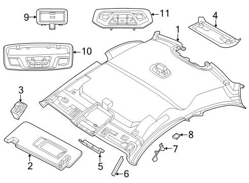 2023 BMW 230i Interior Trim - Roof Diagram 1