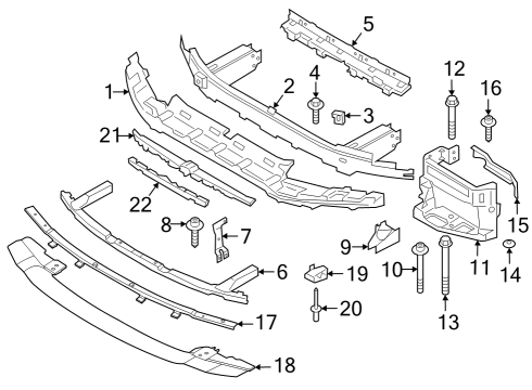 2024 BMW M8 Bumper & Components - Front Diagram 2