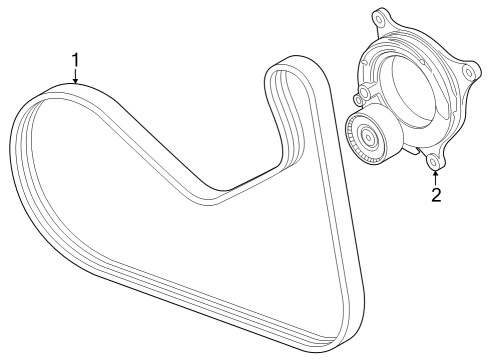 2024 BMW 750e xDrive Belts & Pulleys Diagram