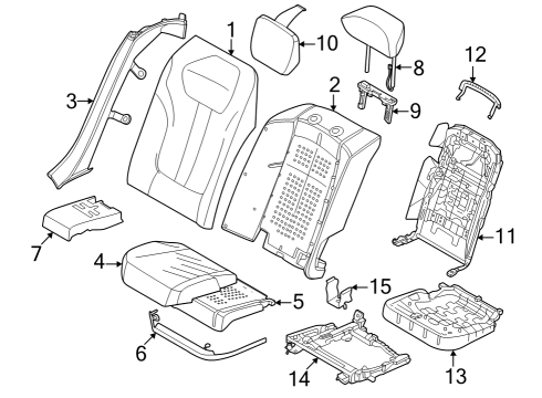 2023 BMW i7 Rear Seat Components Diagram 6