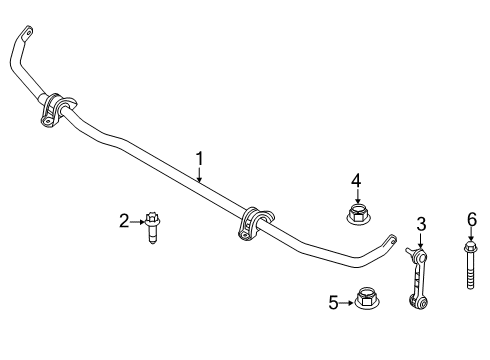 2024 BMW M8 Stabilizer Bar & Components - Rear Diagram