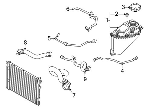 2021 BMW X5 M Hoses & Pipes Diagram 1