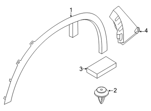 2022 BMW X6 M Exterior Trim - Fender Diagram 2