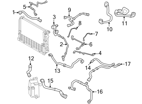 2023 BMW iX HOSE FOR ELECTRIC COOLANT PU Diagram for 17128475131