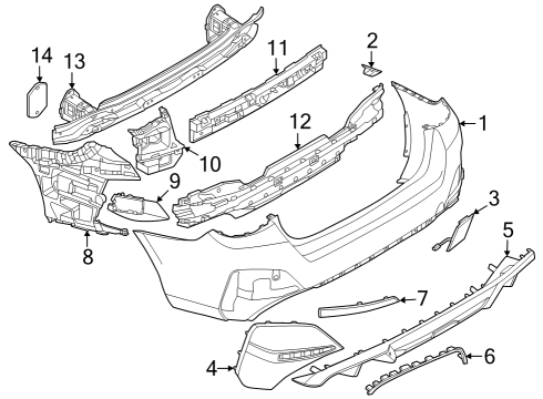 2024 BMW i4 Bumper & Components - Rear Diagram