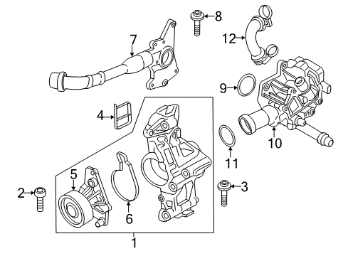 2021 BMW M240i Water Pump Diagram