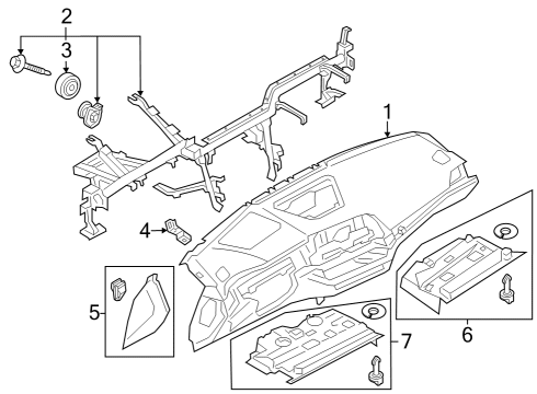 2022 BMW M440i Gran Coupe Cluster & Switches, Instrument Panel Diagram 2