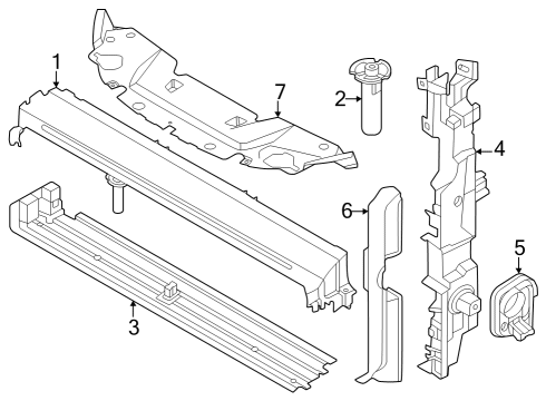 2024 BMW i7 Radiator Support Diagram