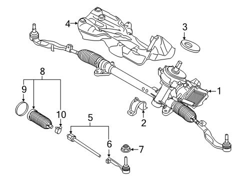 2023 BMW X2 Steering Column & Wheel, Steering Gear & Linkage Diagram 3