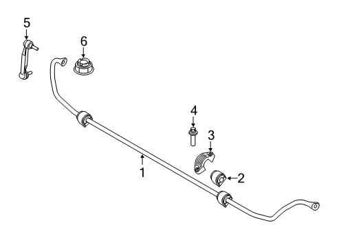 2024 BMW M340i Stabilizer Bar & Components - Rear Diagram