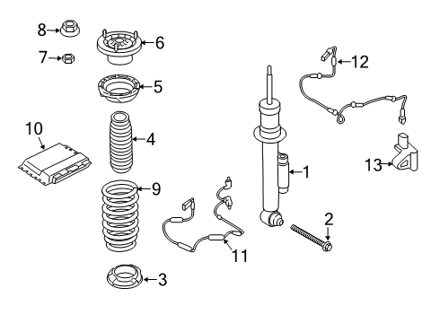 2021 BMW M850i xDrive Struts & Components - Rear Diagram