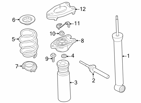 2023 BMW 228i Gran Coupe Shocks & Components - Rear Diagram 1