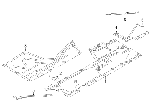 2021 BMW 230i Under Cover & Splash Shields Diagram 1