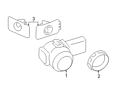 2021 BMW X5 M ULTRASONIC SENSOR, MARINA BA Diagram for 66207927836