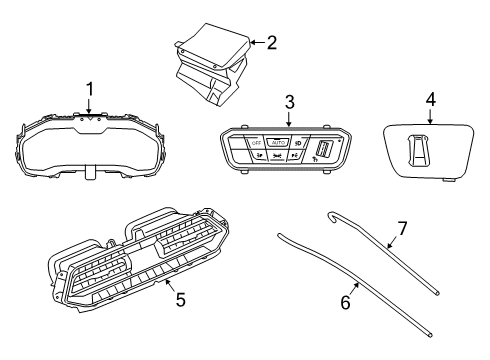 2021 BMW X5 M Cluster & Switches Diagram