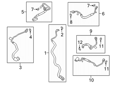 2023 BMW M850i xDrive Gran Coupe Hoses, Lines & Pipes Diagram 2