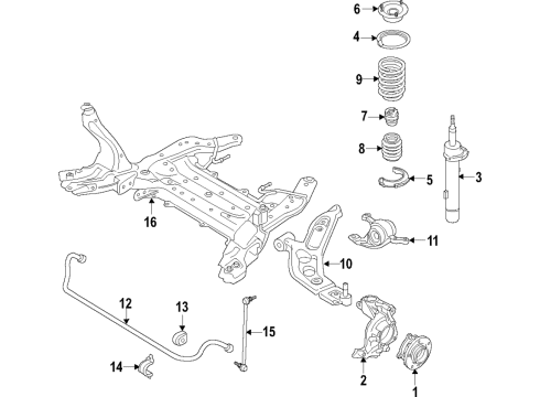 2017 BMW X1 Front Coil Spring Diagram for 31336882852