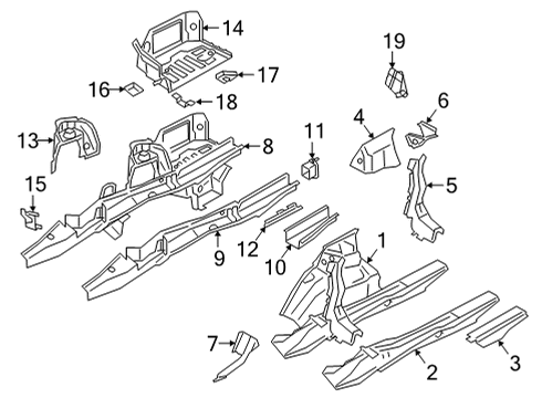 2021 BMW 430i xDrive SUPPORT STRUCTURE, LEFT Diagram for 41009879539