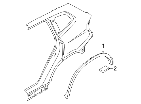 2021 BMW X5 Exterior Trim - Quarter Panel Diagram