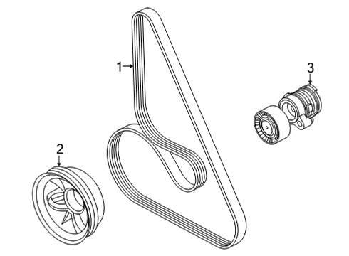 2024 BMW X6 M RIBBED V-BELT Diagram for 11289846087