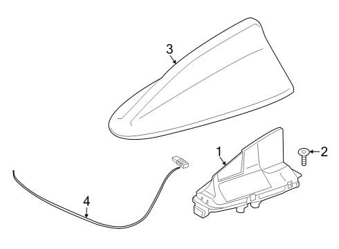 2023 BMW i7 ROOF FIN PRIMED Diagram for 65205A4E529