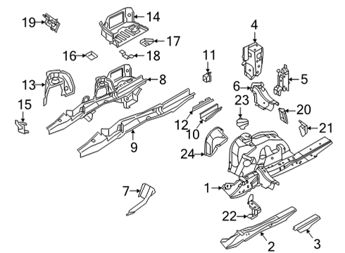 2024 BMW M440i SUPPORT STRUCTURE, LEFT Diagram for 41009879543