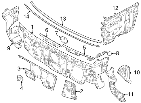 2022 BMW iX Heat & Sound Insulators Diagram 1