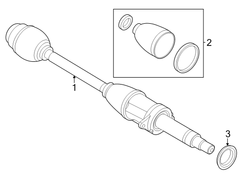 2023 BMW i4 Drive Axles - Front Diagram